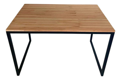 Mesa De Comedor En Madera Finger Y Hierro-150cm X 80cm