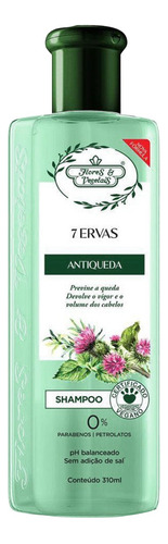  Shampoo Flores E Vegetais Antiqueda Sete Ervas 300 ml