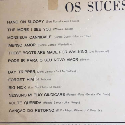 Lp Lafayette Apresenta Os Sucessos Vol 2 1966 (Usado)