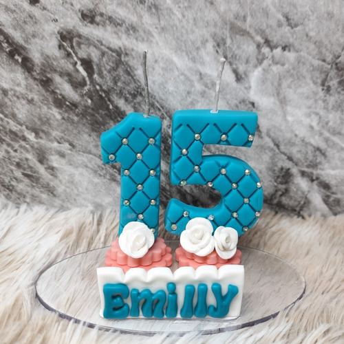 Imagem 5 de 6 de Velas Decoradas Personalizado Biscuit Vela 15 Anos