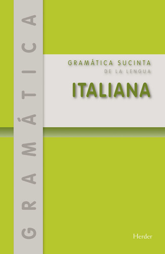 Libro- Gramática Sucinta De La Lengua Italiana -original