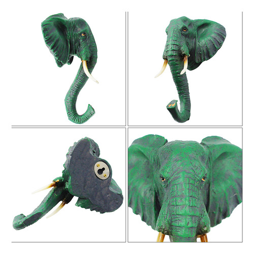 Gancho De Chave De Elefante Tridimensional, 2 Unidades