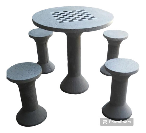 Conjunto De Mesa Redonda Com Dois Bancos Curvos G.