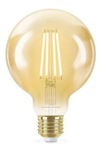 Lampara Led Filamento 4w Globo Vintage Ambar E27 220v Sica