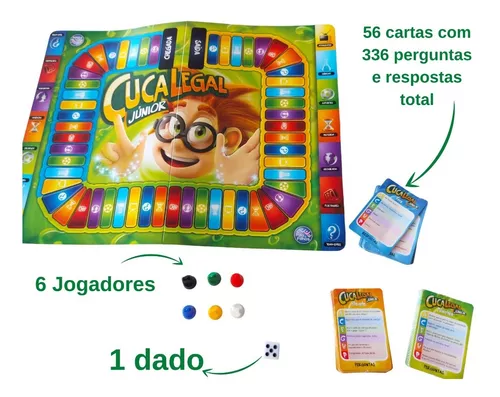 Jogo de Tabuleiro - Cuca Legal - Perguntas e Respostas - Pikoli