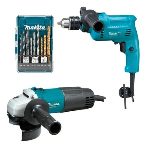 Combo Rotomartillo + Esmeriladora 4 1/2 Makita Mtk0003b K084