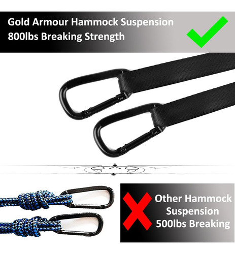 Hamaca Doble Gold Armour Xl Con Red Antimosquitos 3,17m