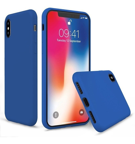 Imagen 1 de 9 de Case Silicona Original iPhone + Vidrio Templado Freecellshop