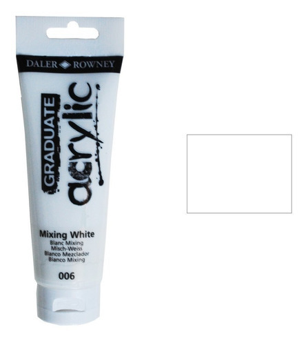 Tinta Acrilica Daler Rowney Graduate 120ml Cor 006 Mixing White