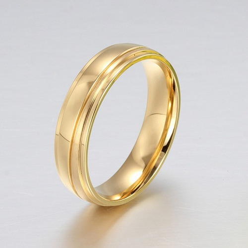 Anillo Elegante De Acero Para Bodas- Compromisos.