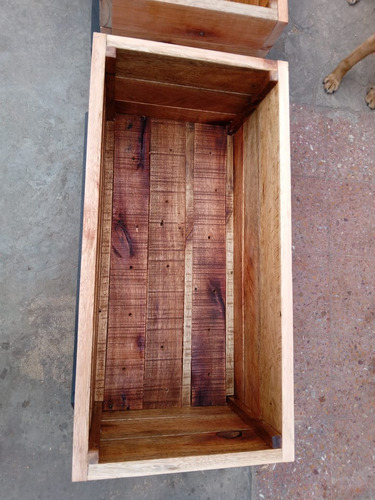 Maceta Madera Huertero Cajón Cantero Jardín Cultivo Balcón Marrón Claro Marrón Oscuro