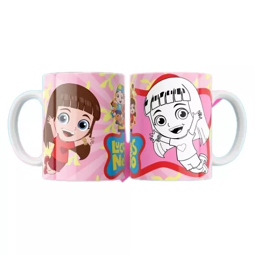 Kit Caneca para colorir com Canetinha - Luccas Neto e Giovanna