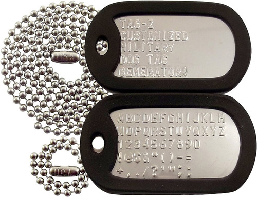 Imagen 1 de 2 de Perreras Militares Placas De Identificacion Personalizadas