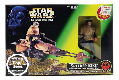 Kenner - Star Wars - Potf - Green Card - Speeder Bike Luke