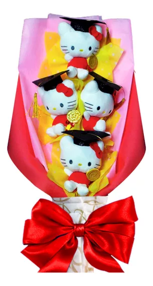 Mini Bouquet Ramo De Peluches Hello Kitty Graduada