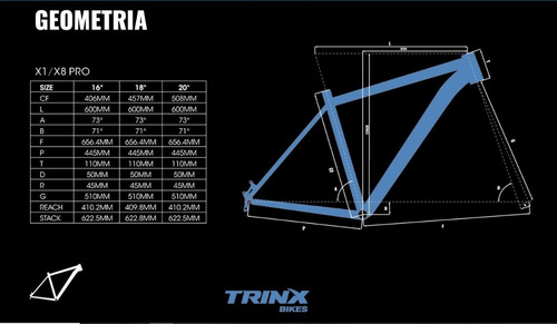 Bicicleta 29 Trinx X8 Pro - Sram Nx 11v