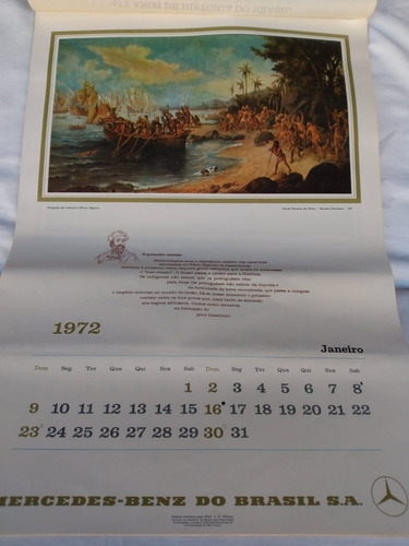 Calendário Antigo Mercedes-benz (Usado)