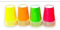Comprar 24 Vasos 250 Ml Fluorescentes Decoraciones Neón