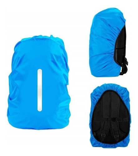 2 Funda Impermeable Para Mochila Para Senderismo Camping Color Azul/negro Diseño De La Tela Xs(8-17l)
