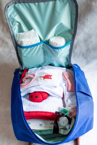 Imagen 3 de 6 de Mochila, Bolso Maternal Combinada+cambiador+ Bolsita De Bebe