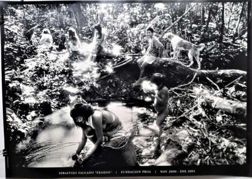 Póster Sebastiao Salgado Indios Yanomami- Serie Éxodos 70x50