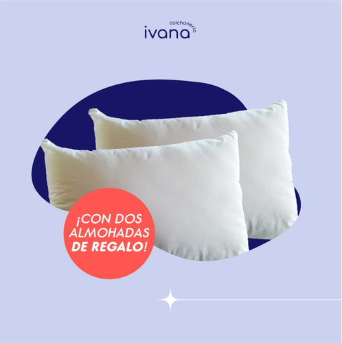 Imagen 4 de 10 de Combo Suavestar Colchon+sommier+acolchado+sabana+2 Almohadas
