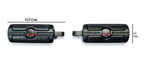 Imagen 5 de 5 de Posapies Skull Negros Para Harley Davidson