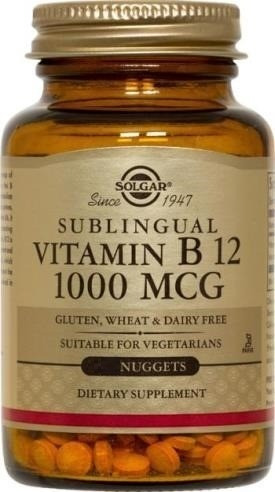 Vitamina B12 Sublingual Solgar 1000 Mcg 100 Píldoras
