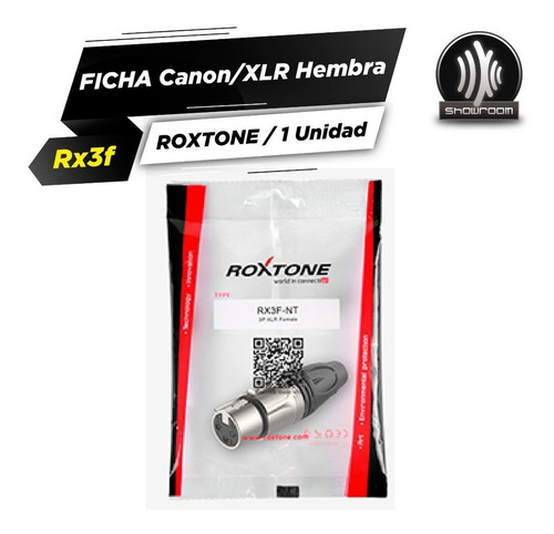 Imagen 4 de 4 de Ficha Xlr Canon Hembra Metalica Roxtone Rx3f