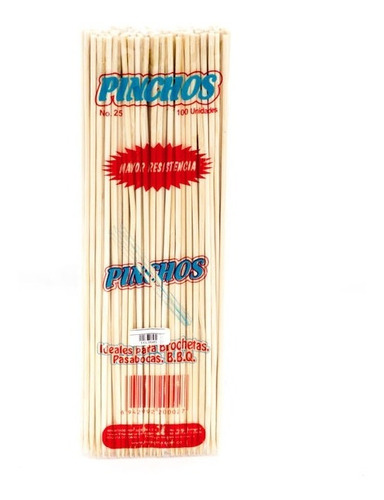 Palos De Pincho Bambu Paq X 100 Unidades