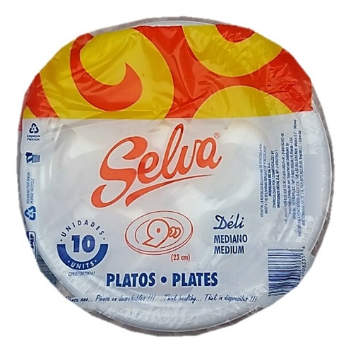 Plato Plástico Desechable Pl-9 X 1 Bulto*50*10