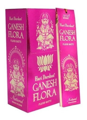Incenso De Massala Ganesh Flora Fluxo Batti Hari Darshan 25g