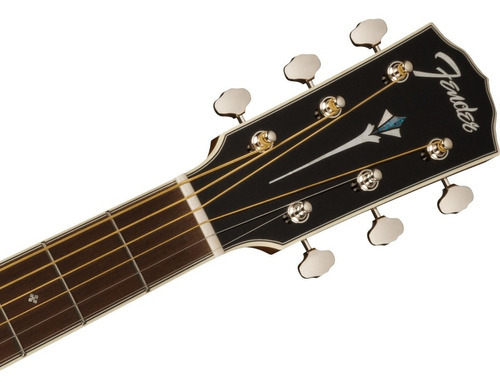 Guitarra acústica Fender Po-220e 0970350303 Orchestra com caixa cor laranja