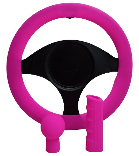Kit Forro Volante Palanca Y Freno De Mano De Silicon Fucsia