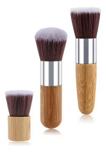 Set De Brochas De Maquillaje 11 Piezas Mango De Bambú