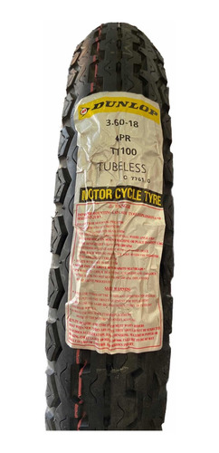Imagen 2 de 2 de Dunlop 3.60-18 Tt100 (original)