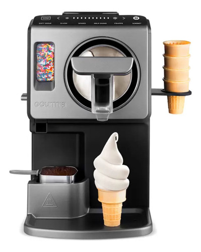 Gourmia, Máquina Para Hacer Helados, De 1.9 Litros Negro Y G Negro Gris 60 Hz