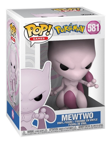 Figura De Acción Pokémon Mewtwo De Funko Pop! Games (Reacondicionado)