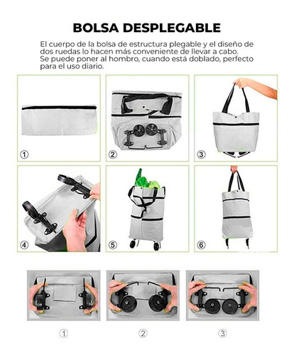 Imagen 3 de 5 de Bolsa Para Super Con Rueditas Varios Modelos Kipro Bag2021