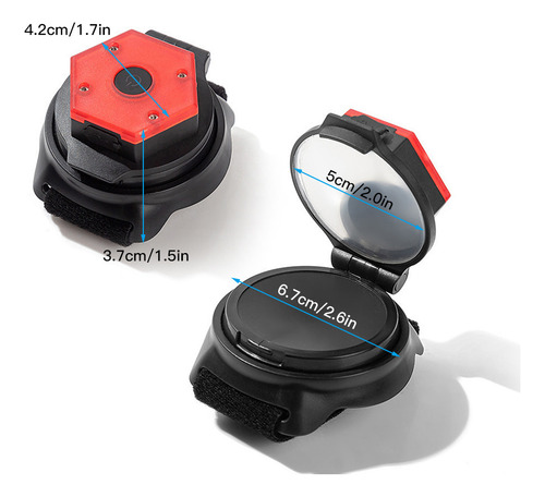 Bx Pulsera De Ciclismo 2 En 1 Con Espejo Y Luz