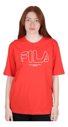 Remera Urbana Fila Fratteli Mujer En Rojo | Moov