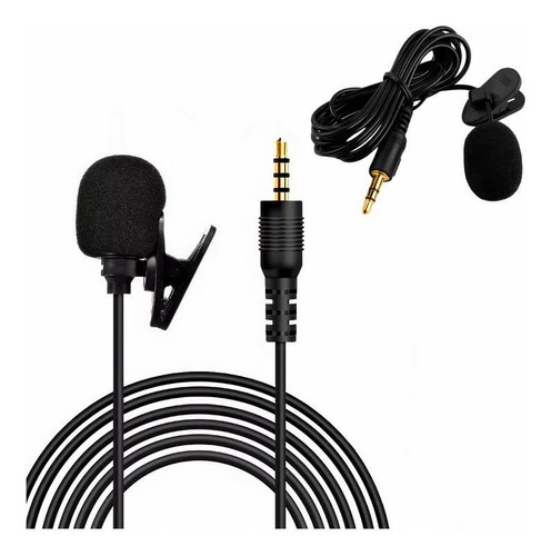 Mini Microfone De Lapela Plug P2 Stéreo Qualidade -