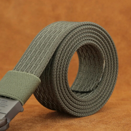 Cinturón Táctico Para Hombre Con Hebilla De Doble Anillo Par