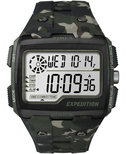 Reloj Timex Expedition Grid Shock Tw4b02900 Verde Camuflado