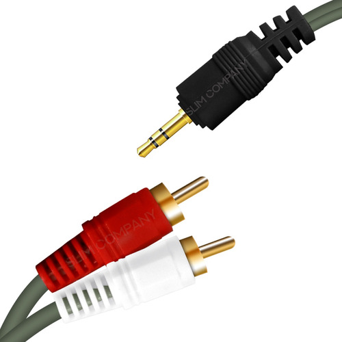 Cable Auxiliar  Audio 3.5mm 2 Rca 1.40m Estéreo Audio Limpio
