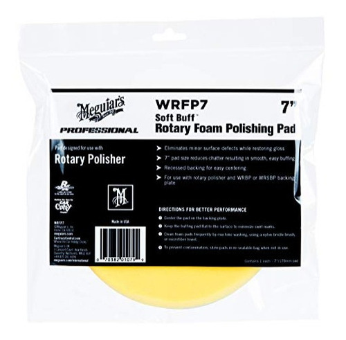 Almofada De Polimento De Espuma Rotativa Meguiars 7 Hook Lo