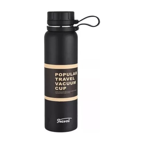 Termo Portátil De 650 Ml Modelo Travel Con Acero Color Negro