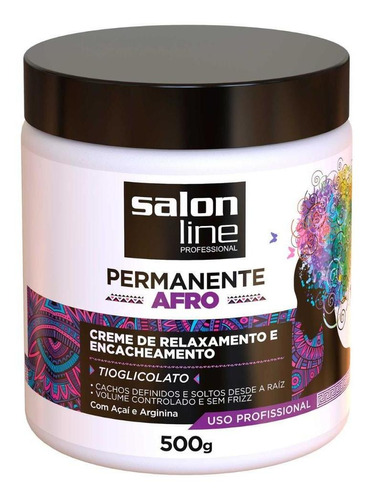 Creme De Relaxamento Permanente Afro Cachos Salon Line 500g