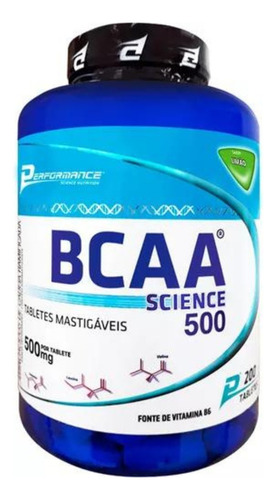 Bcaa Science 500mg 200 Tabletes Mastigável - Performance