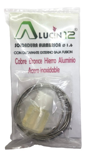 Alucin Soldadura Cobre Bronce Hierro Aluminio Acero Inox. 